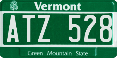 VT license plate ATZ528