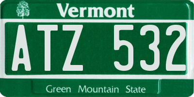 VT license plate ATZ532