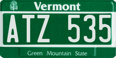 VT license plate ATZ535