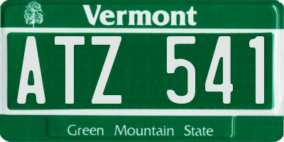 VT license plate ATZ541