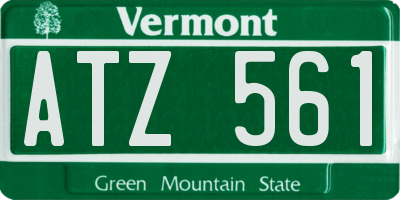 VT license plate ATZ561