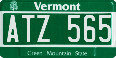 VT license plate ATZ565