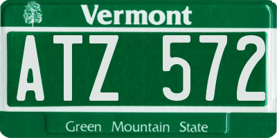 VT license plate ATZ572