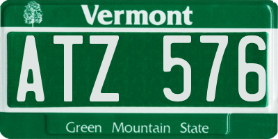 VT license plate ATZ576