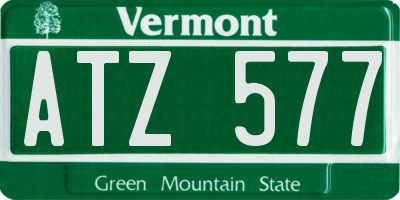 VT license plate ATZ577