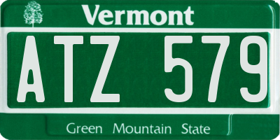 VT license plate ATZ579