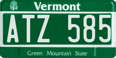 VT license plate ATZ585