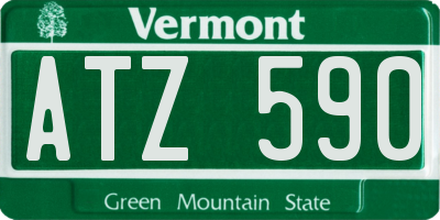 VT license plate ATZ590