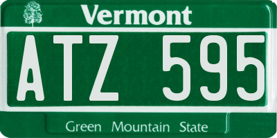VT license plate ATZ595