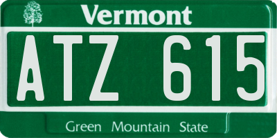 VT license plate ATZ615