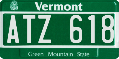 VT license plate ATZ618