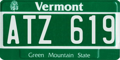 VT license plate ATZ619
