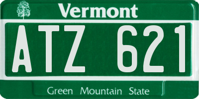 VT license plate ATZ621