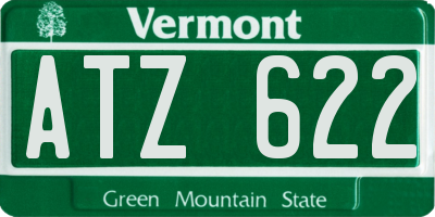 VT license plate ATZ622