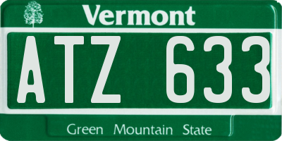 VT license plate ATZ633