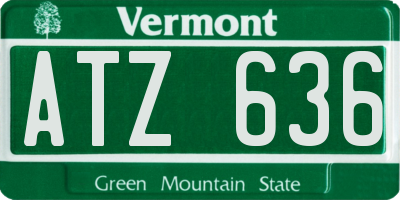 VT license plate ATZ636