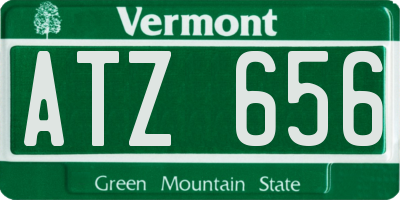 VT license plate ATZ656
