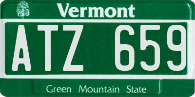 VT license plate ATZ659