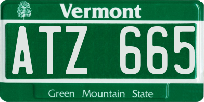 VT license plate ATZ665