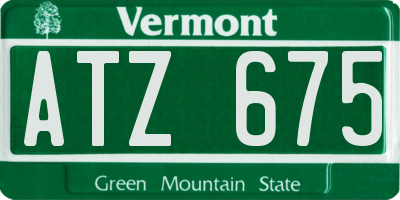 VT license plate ATZ675