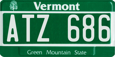 VT license plate ATZ686