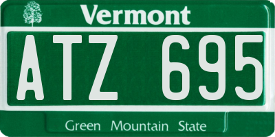VT license plate ATZ695