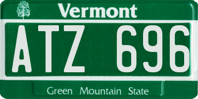 VT license plate ATZ696