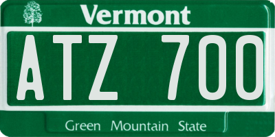 VT license plate ATZ700