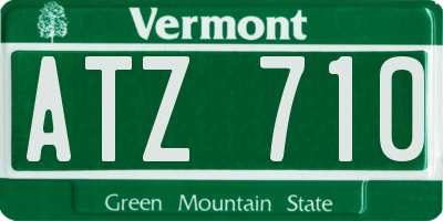 VT license plate ATZ710