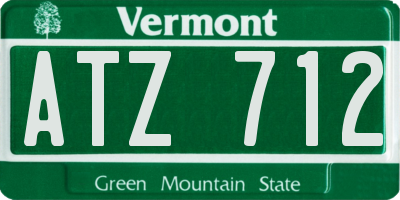 VT license plate ATZ712