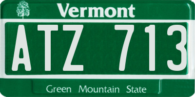 VT license plate ATZ713