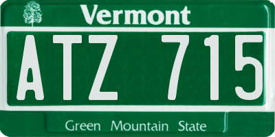 VT license plate ATZ715
