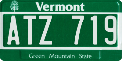 VT license plate ATZ719
