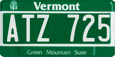 VT license plate ATZ725