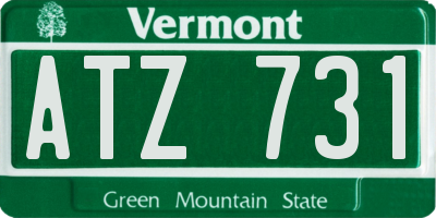 VT license plate ATZ731