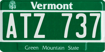 VT license plate ATZ737