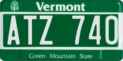 VT license plate ATZ740