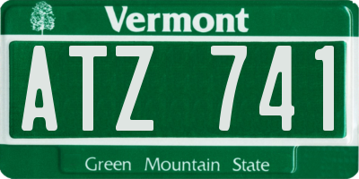 VT license plate ATZ741
