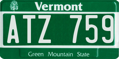 VT license plate ATZ759