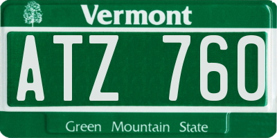 VT license plate ATZ760