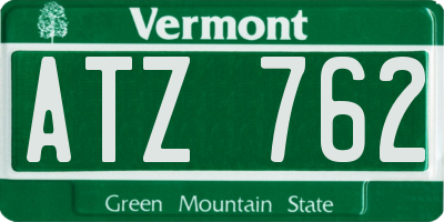 VT license plate ATZ762