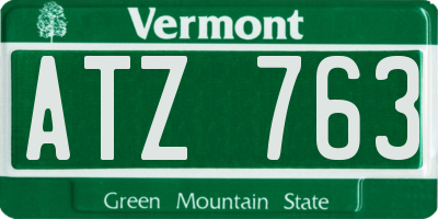 VT license plate ATZ763