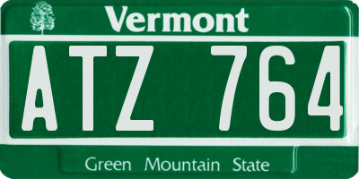 VT license plate ATZ764