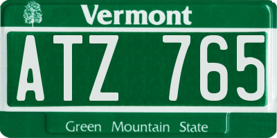 VT license plate ATZ765