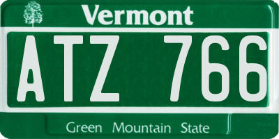VT license plate ATZ766