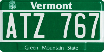 VT license plate ATZ767