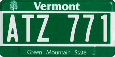 VT license plate ATZ771