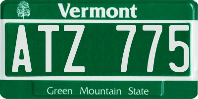 VT license plate ATZ775