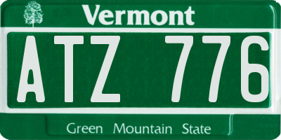 VT license plate ATZ776