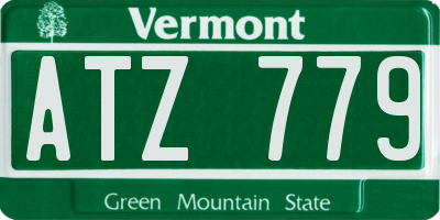 VT license plate ATZ779